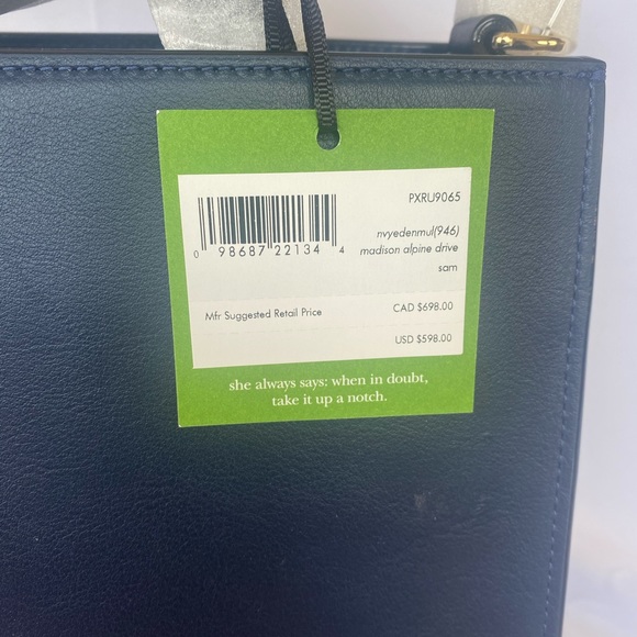 NWT Kate Spade Madison Alpine Drive Sam Navy Eden Multi PXRU9065 - Picture 4 of 7